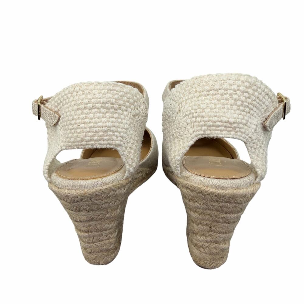 J. Crew NEW Ankle-Strap Espadrille Wedges Heels Shoes Ivory Cream Size 8 $128 - Picture 6 of 12